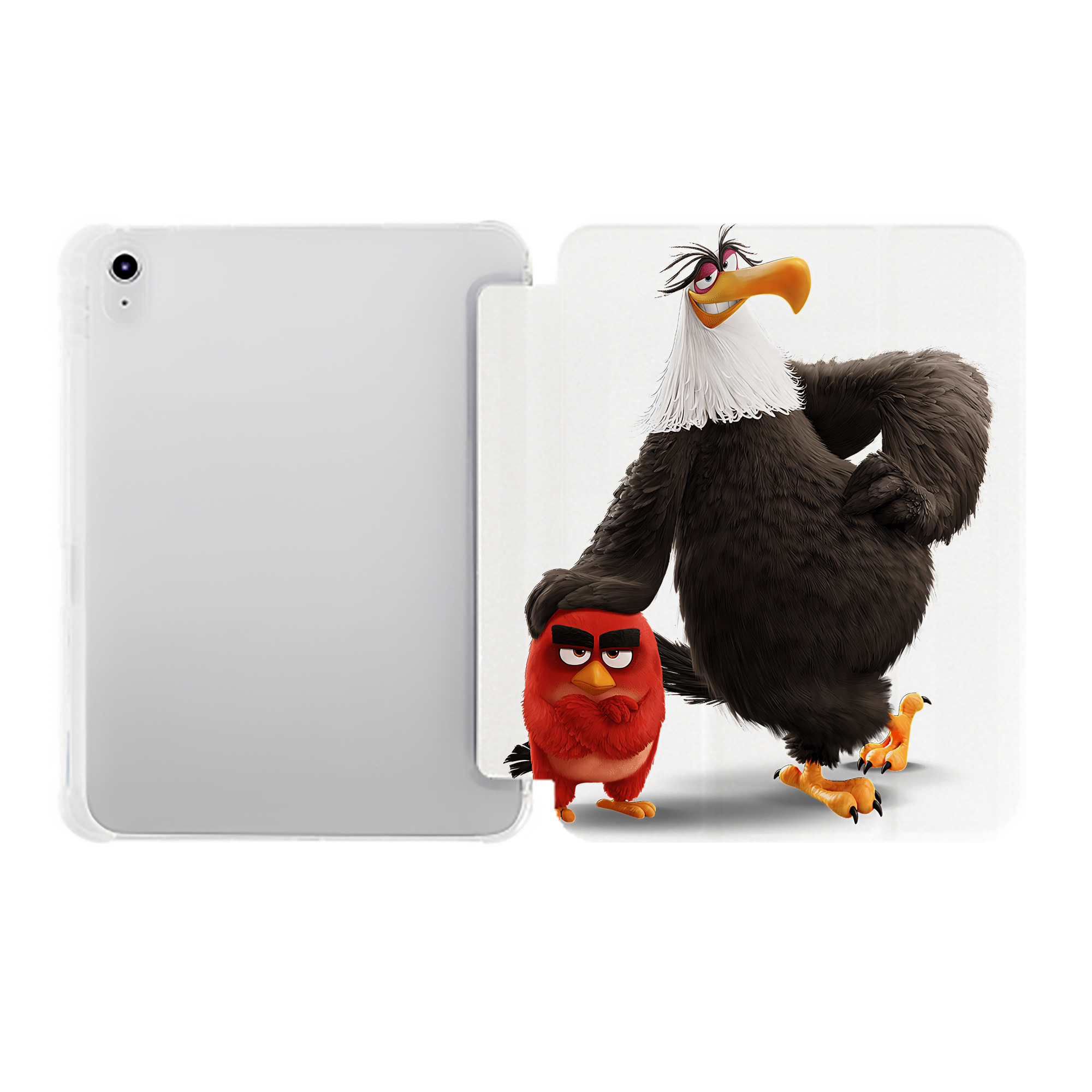 （画像用） Angry Birds アングリーバード IPad ケース ペン収納付き 三つ折りスタンド PUレザー×シリコン 対応機種9.5/10.5/10.9インチ